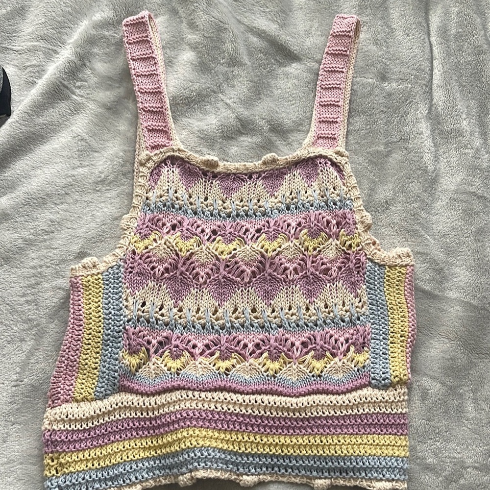 Zara crotchet tank top